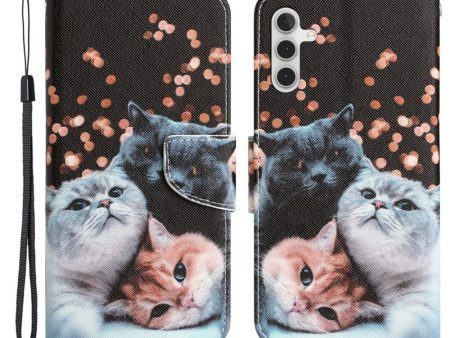 Wonderland Samsung Galaxy A54 flip case - Three Cats Fashion