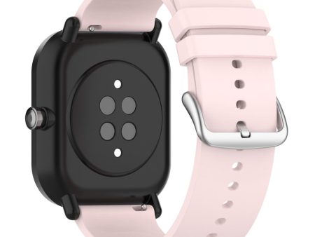 20mm Amazfit GTS 3 silicone watch strap - Pink For Sale