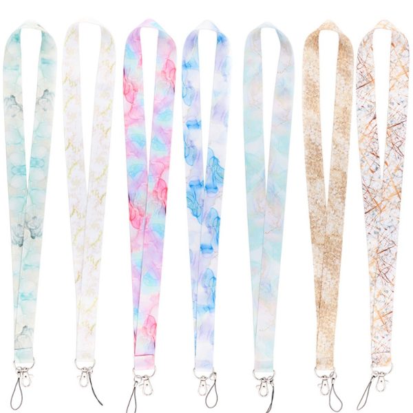 Universal chemistry pattern phone lanyard - Pink and Blue Marble on Sale