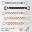 18mm X-Shape rhinestone décor watch strap for Fossil watch - Rose Pink Supply