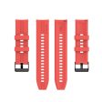 20mm Universal silicone watch strap - Black Steel Buckle   Red Fashion