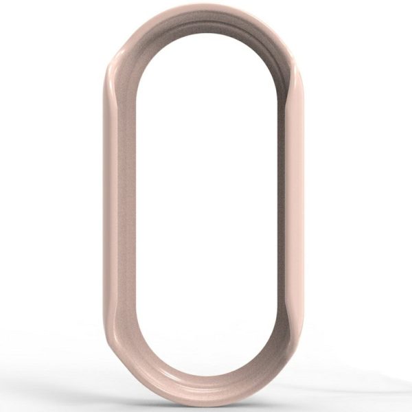 Xiaomi Mi Band 9 Ceramic Edition Anti-Drop Bump Resistant Watch Case with Built-In Tempered Glass Film - Pink For Sale