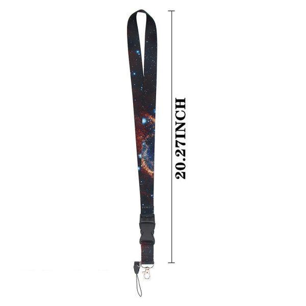 Universal starry sky style lanyard - Black Enigmatic Nebula Online