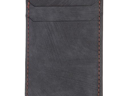 Universal leather back phone card bag - Black Discount