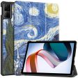 Xiaomi Redmi Pad SE Leather Tablet Case with Tri-fold Stand - Starry Sky For Sale