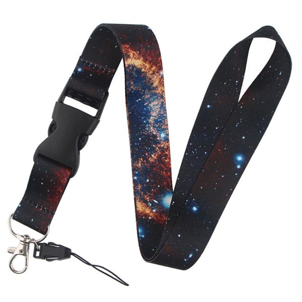 Universal starry sky style lanyard - Black Enigmatic Nebula Online