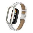 Xiaomi Smart Band 8 microfiber leather strap with metal cover - White Discount