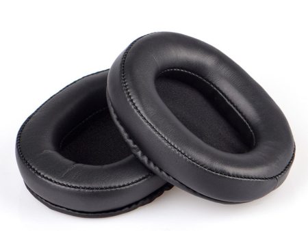 1 Pair Audio-Technica ATH-M50X   ATH-M40X   MSR7   M20 leather ear cushion pad - Black Hot on Sale