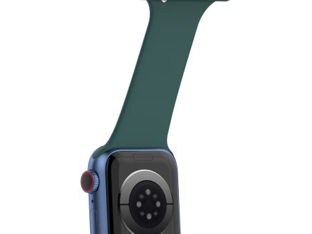 Apple Watch Series 8 (45mm)   Watch Ultra silicone watch hanging strap - Blackish Green For Sale