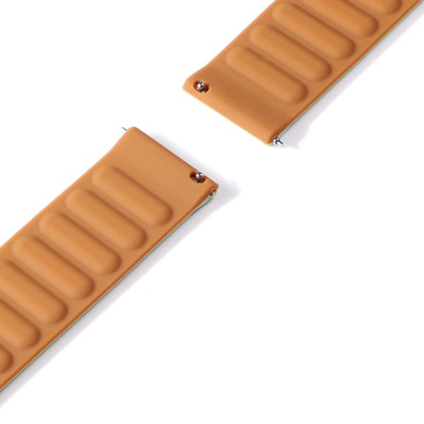 20mm Universal silicone magnetic lock watch strap - Deep Yellow For Cheap