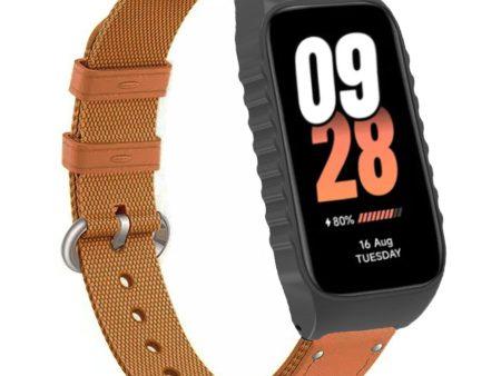 Xiaomi Smart Band 8 Active   Redmi Smart Band 2 Strap Nylon Canvas Woven Watch Bands - Brown For Sale