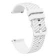 18mm Universal texture pattern silicone strap - White Online Sale