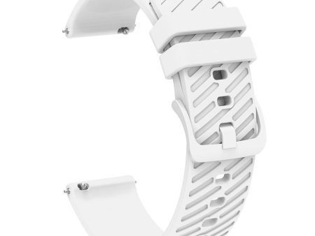 18mm Universal texture pattern silicone strap - White Online Sale