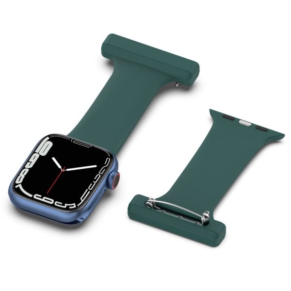 Apple Watch Series 8 (45mm)   Watch Ultra silicone watch hanging strap - Blackish Green For Sale