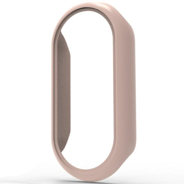 Xiaomi Mi Band 9 Ceramic Edition Anti-Drop Bump Resistant Watch Case with Built-In Tempered Glass Film - Pink For Sale