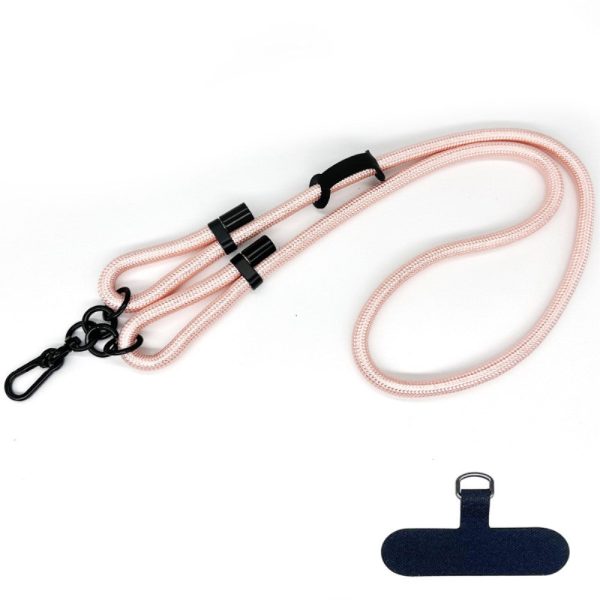 Polyester Rope Adjustable Phone Lanyard with Strap - Rose Gold Sale