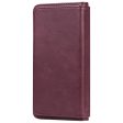 10-slot Samsung Galaxy A35 wallet case - Wine Red on Sale