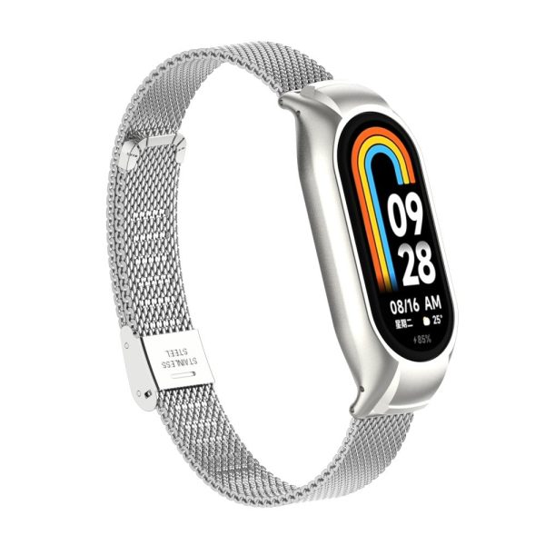 Xiaomi Smart Band 8 milanese metal strap with cover - Silver Supply