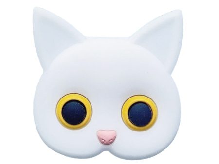 Cute silicone cat shape phone holder - White Cheap