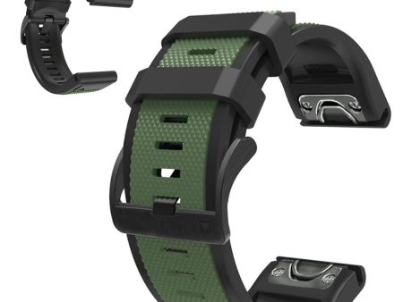 22mm dual color watch strap for Garmin watch - Army Green   Black Online now