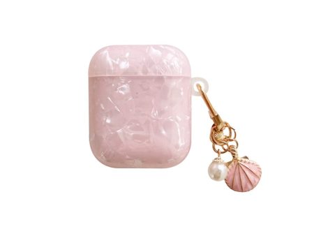 AirPods stylish case with cute shell pendant Cheap