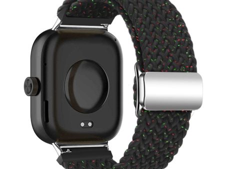 Xiaomi Smart Band 8 Pro   Redmi Watch 4 Loop Strap Magnetic Buckle Woven Watch Band - Confetti Black Online Sale