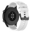 20mm Universal silicone watch strap - Black Steel Buckle   White For Cheap