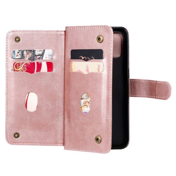 10-slot wallet case for OnePlus Nord N10 5G - Rose Gold Cheap