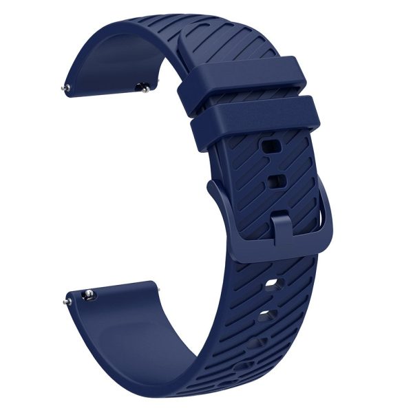 18mm Universal texture pattern silicone strap - Midnight Blue Hot on Sale