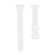 20mm Universal silicone 8 shaped buckle watch strap - White For Cheap