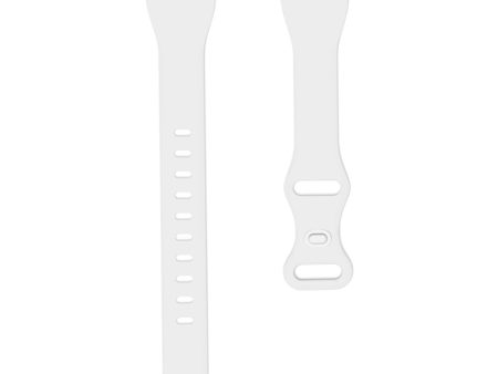 20mm Universal silicone 8 shaped buckle watch strap - White For Cheap