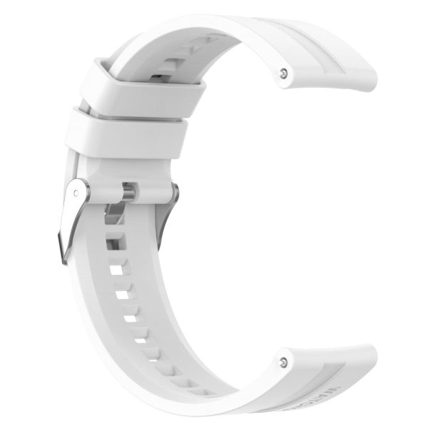 20mm Universal silicone watch strap - Black Steel Buckle   White For Cheap