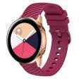 18mm Universal texture pattern silicone strap - Wine Red Supply