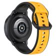 20mm Universal dual color silicone strap - Yellow   Black For Cheap