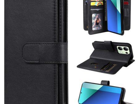 10-slot Xiaomi Redmi Note 13 wallet case - Black For Discount