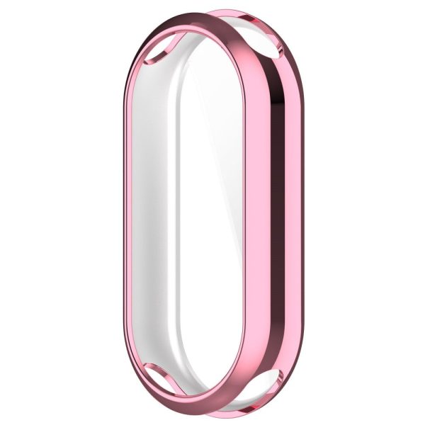 Xiaomi Smart Band 8   Mi Band 9   9 NFC Electroplating Full Protection Cover Flexible Watch Frame Case - Pink Fashion