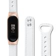 Xiaomi Smart Band 8 Genuine leather strap with rose gold cover - White For Sale