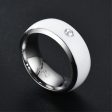 Smart editable stainless steel multifunctional NFC ring - White   11# Online Hot Sale