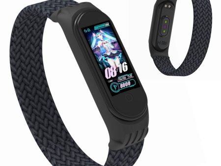 Xiaomi Mi Band 5   4   3 elastic nylon watch band - Charcoal   Size: M Online Sale