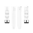 20mm Universal silicone watch strap - Black Steel Buckle   White For Cheap