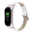 Xiaomi Smart Band 8 Cowhide crocodile pattern leather strap - White For Discount