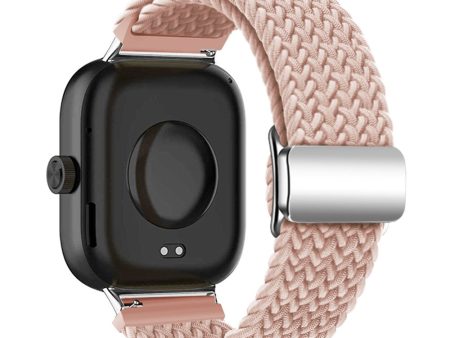 Xiaomi Smart Band 8 Pro   Redmi Watch 4 Loop Strap Magnetic Buckle Woven Watch Band - Light Pink Online Sale