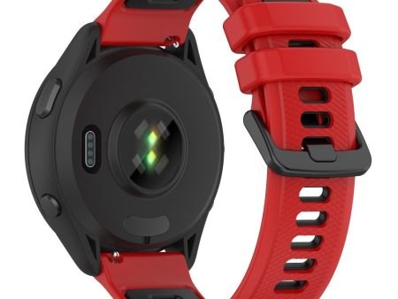 20mm Universal dual color silicone strap - Red   Black Supply