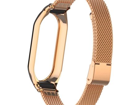 Xiaomi Smart Band 8 milanese metal strap with cover - Rose Gold Hot on Sale