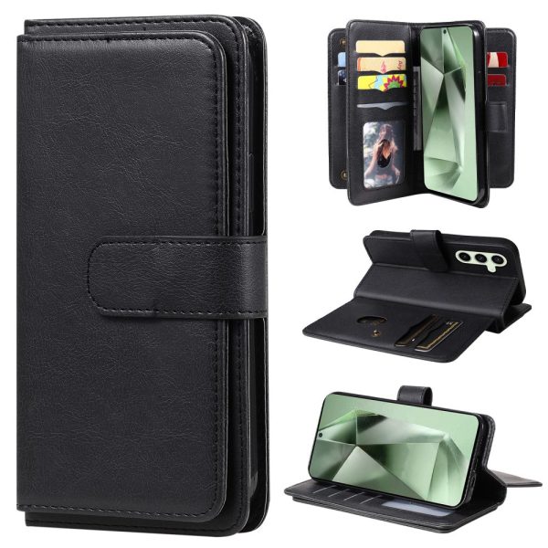 10-slot Samsung Galaxy S24 FE wallet case - Black For Sale