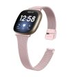 Fitbit Sense   Versa 3 milanese stainless steel watch band - Pink Online Sale