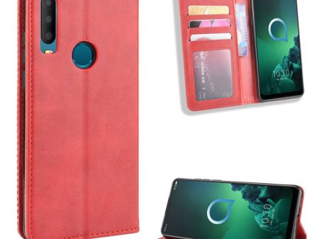 Bofink Vintage Alcatel 3X (2019) leather case - Red For Cheap