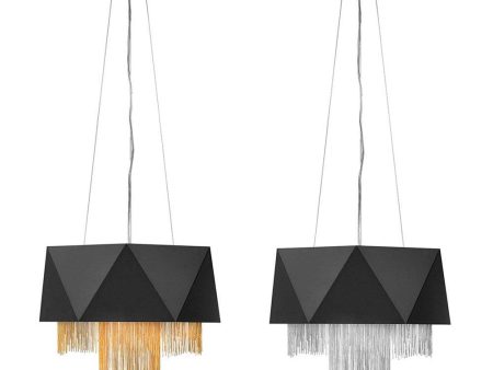 Zuma 6Lt Pendant Light in Satin Black Gold or Satin Black Silver For Discount