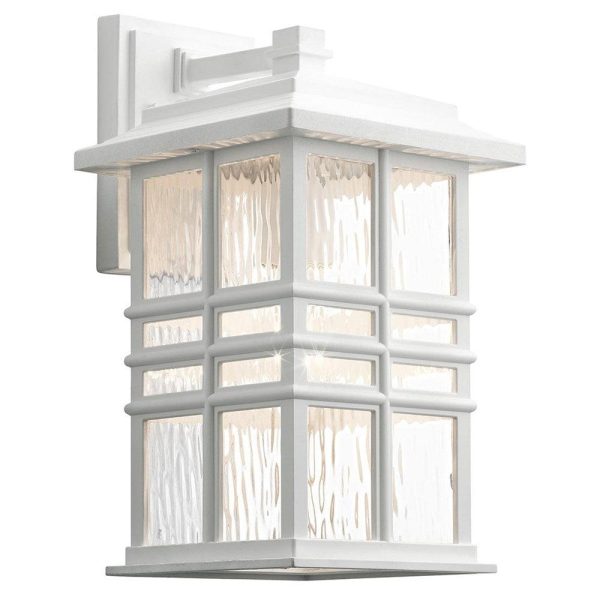 Beacon Square Outdoor Wall Light Medium in Olde Bronze or White For Discount