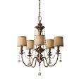 Feiss Clarissa Chandelier 5Lt Firenze Gold Supply